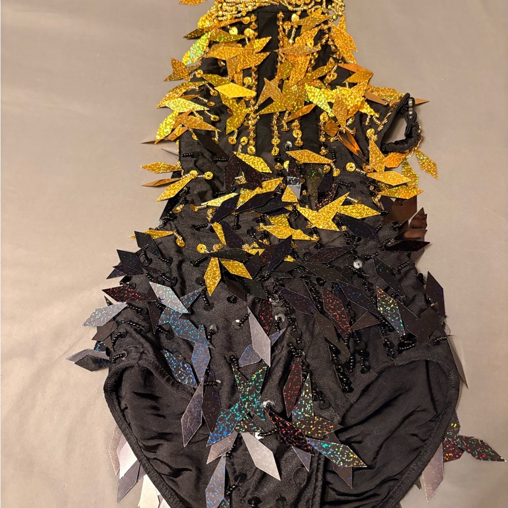 Glamour Black and Gold Kids Costume
